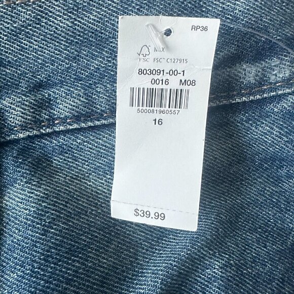 NWT Old Navy High-Waisted Slouchy Straight Cutoff Jean Shorts for Women SZ 16 - Picture 11 of 11